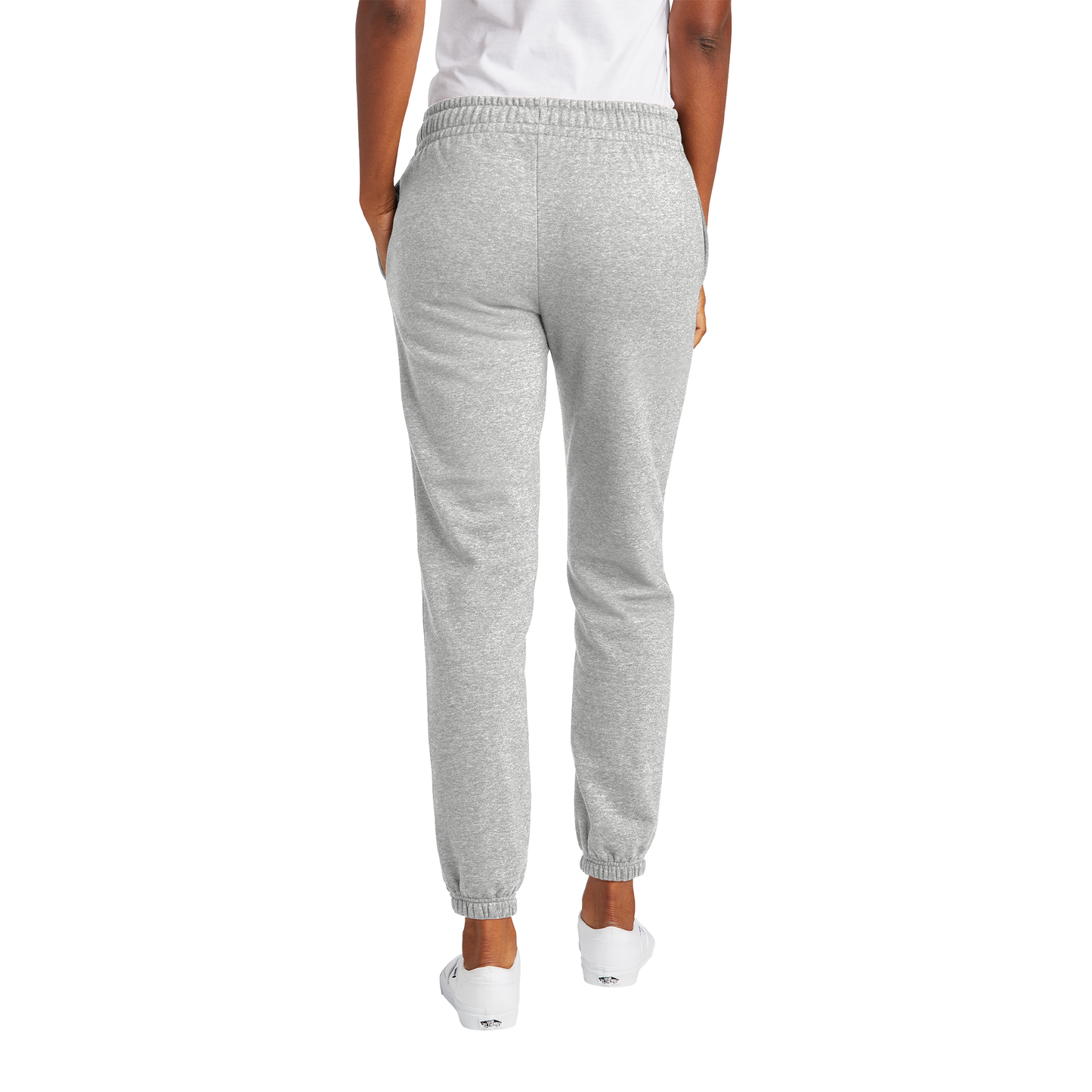 Be Bold Brand Classic Women's Fleece Light Heather Grey Embroidered Sweatpants