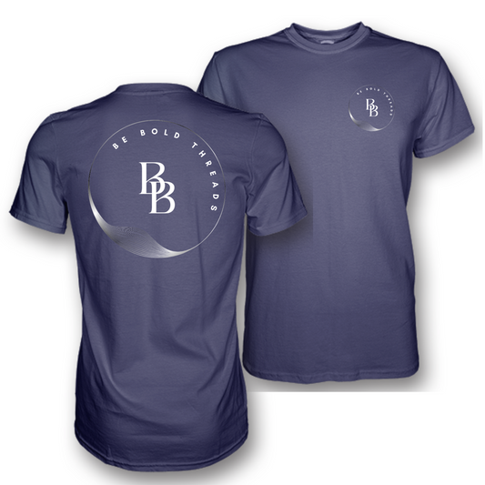 BB Luxury Initial Circle Navy Tee