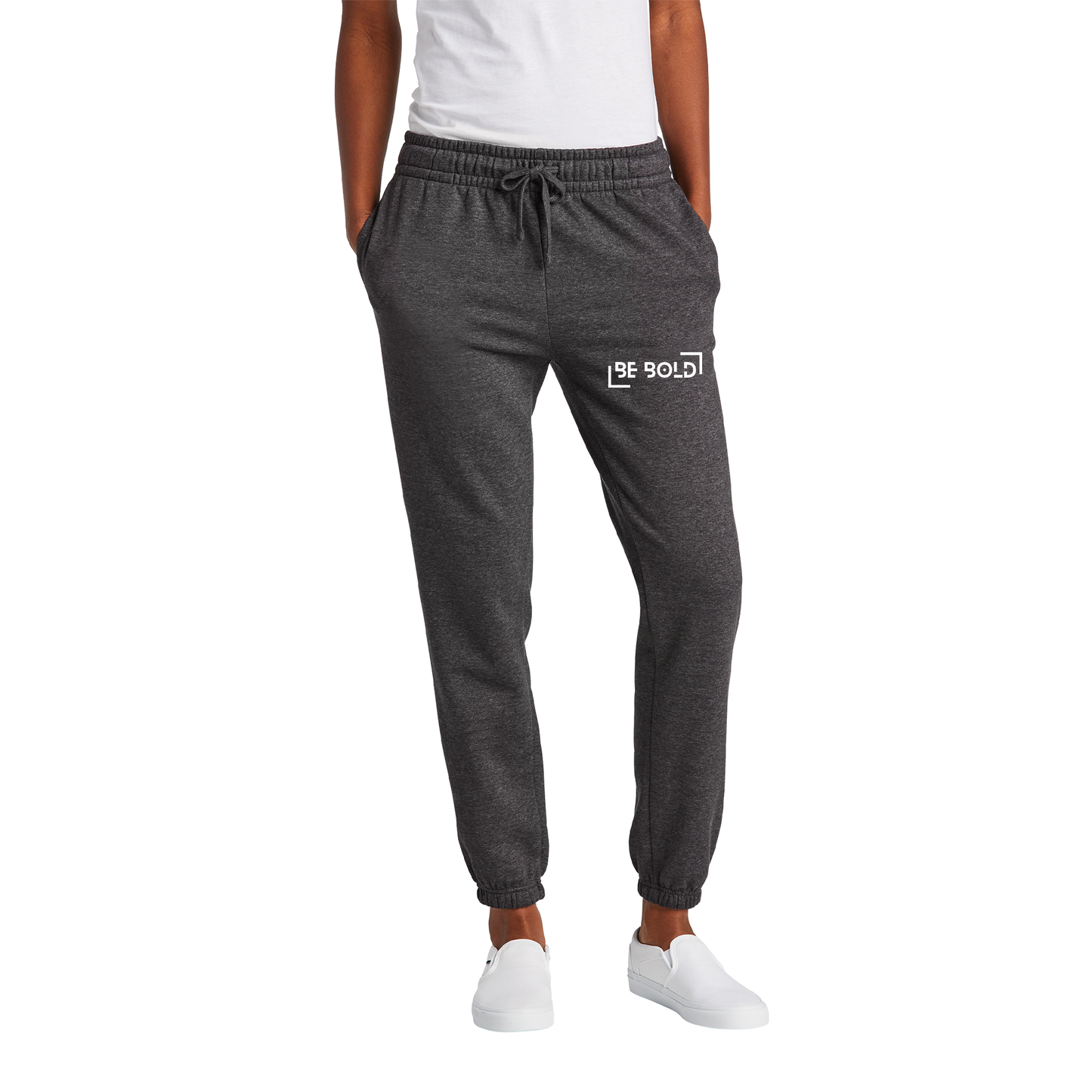 Classic Women's Fleece Heather Charcoal Embroidered Sweatpants