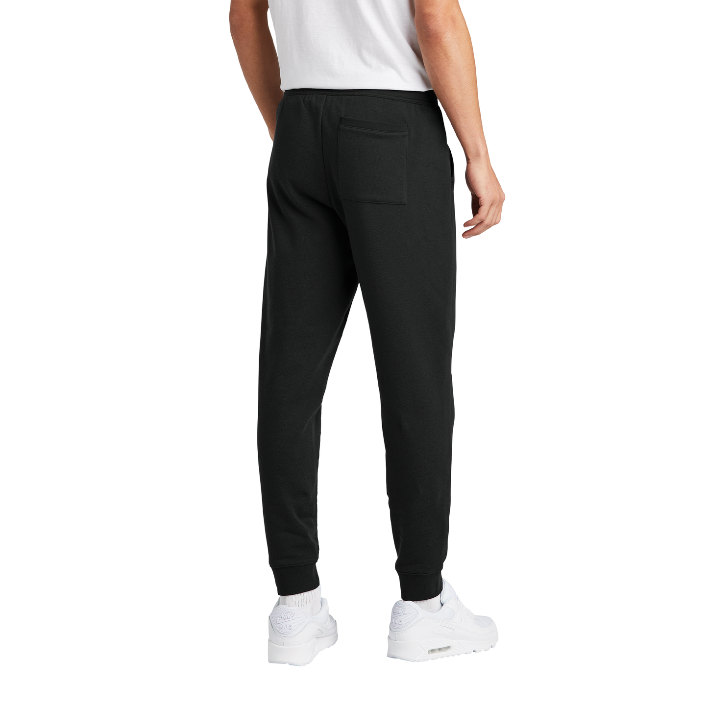 Classic True Black Fleece Embroidered Joggers