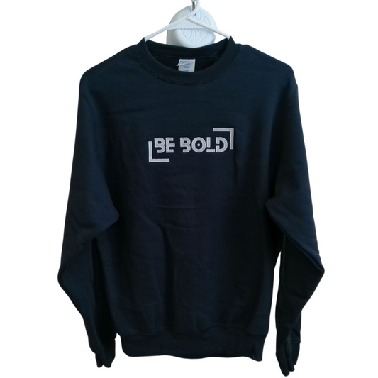 Embroidered Be Bold Navy Crewneck